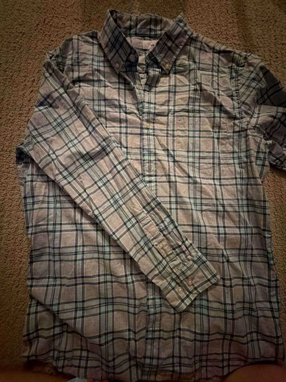 Sonoma Goods For Life Men's Long Sleeve Button Down Plaid Shirt